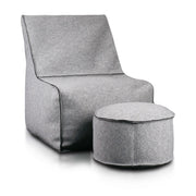 Zestaw fotel Solid Filc + podnóżek