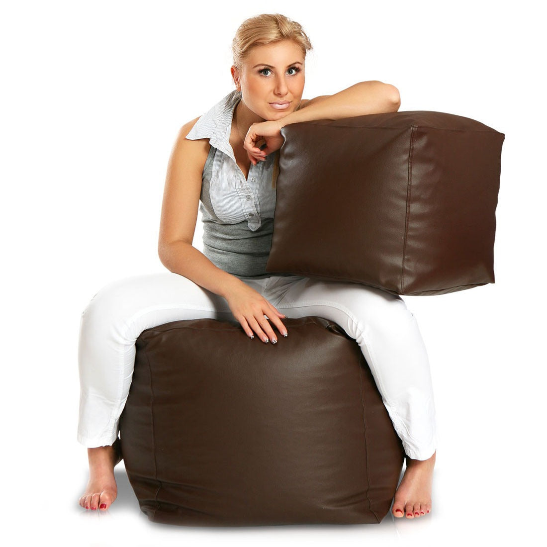 Pufa Cube Large Ekoskóra