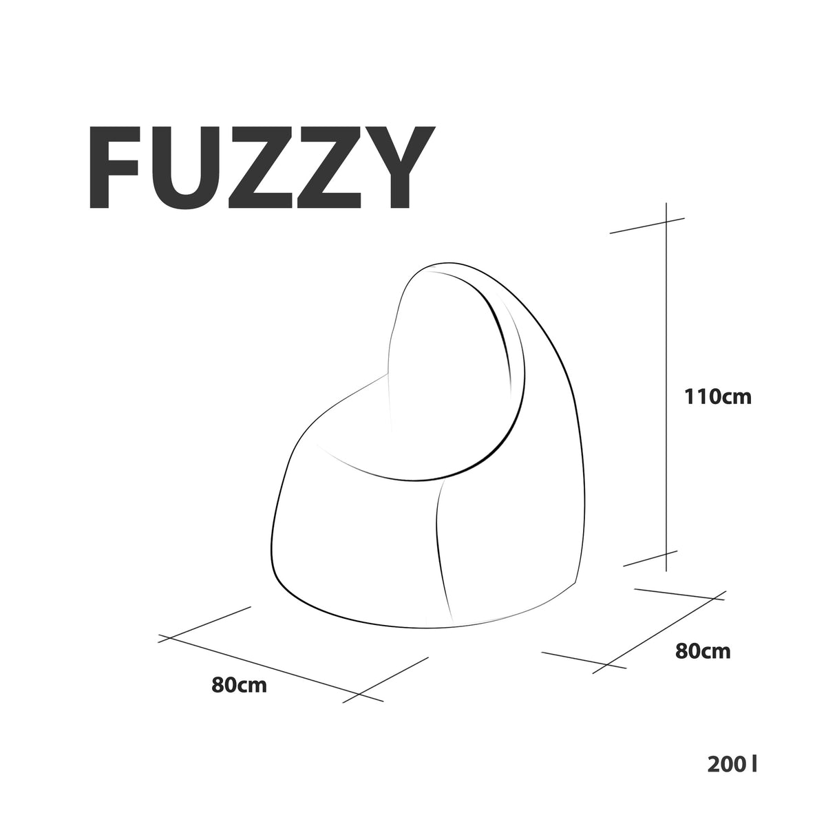 Pufa Fuzzy Amore Plusz