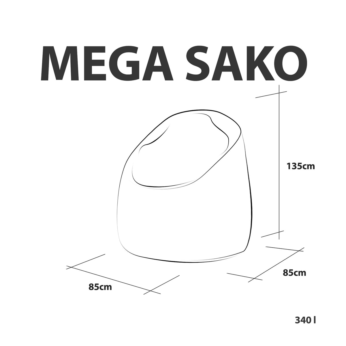 Worek Mega Sako Sztruks + Podnóżek