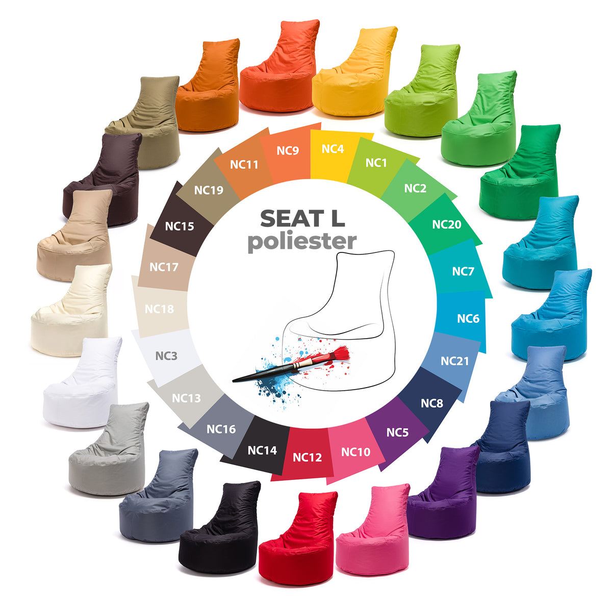 Fotel Seat L Poliester