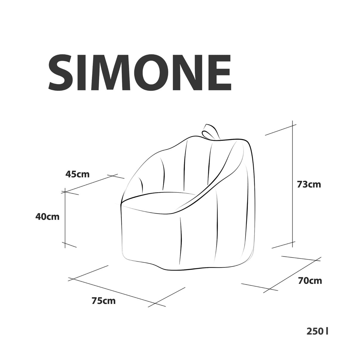 Fotel Simone Sztruks